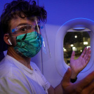 Mask on plane