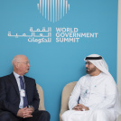 Mohammad Al Gergawi and Klaus Schwab during World Government Summit.