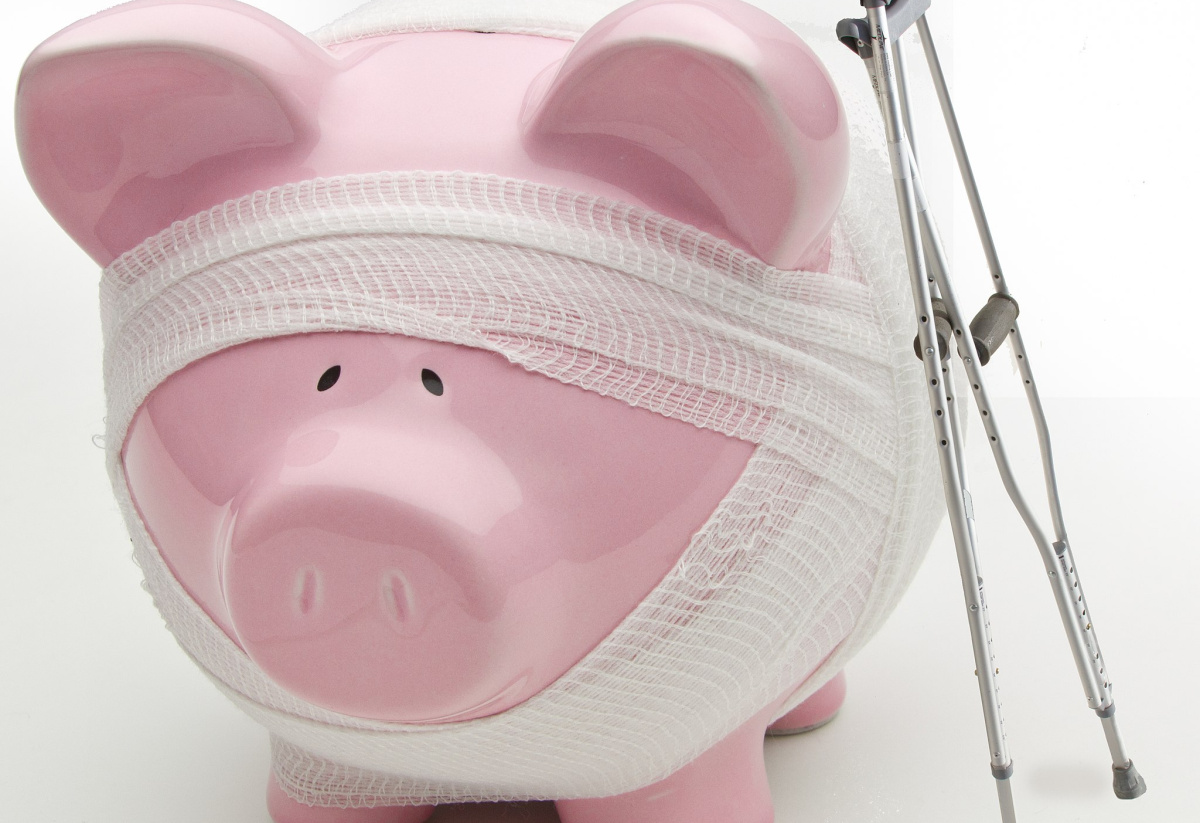 Injured Piggy Bank