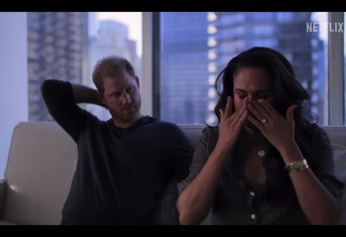 Meghan and Harry crying